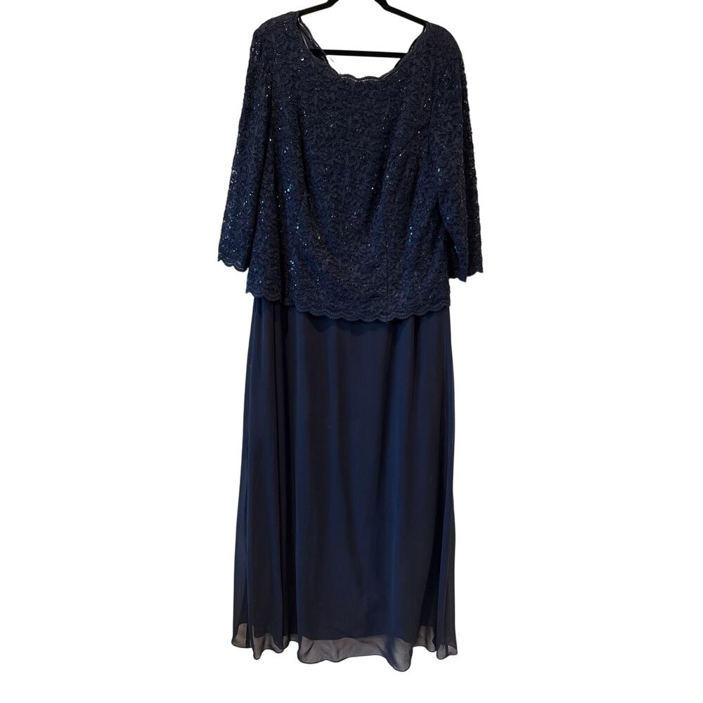 Alex Evenings Mock Two Piece A Line Gown, 20W